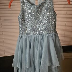 Zhenzi Blue Sequin Embellished Top